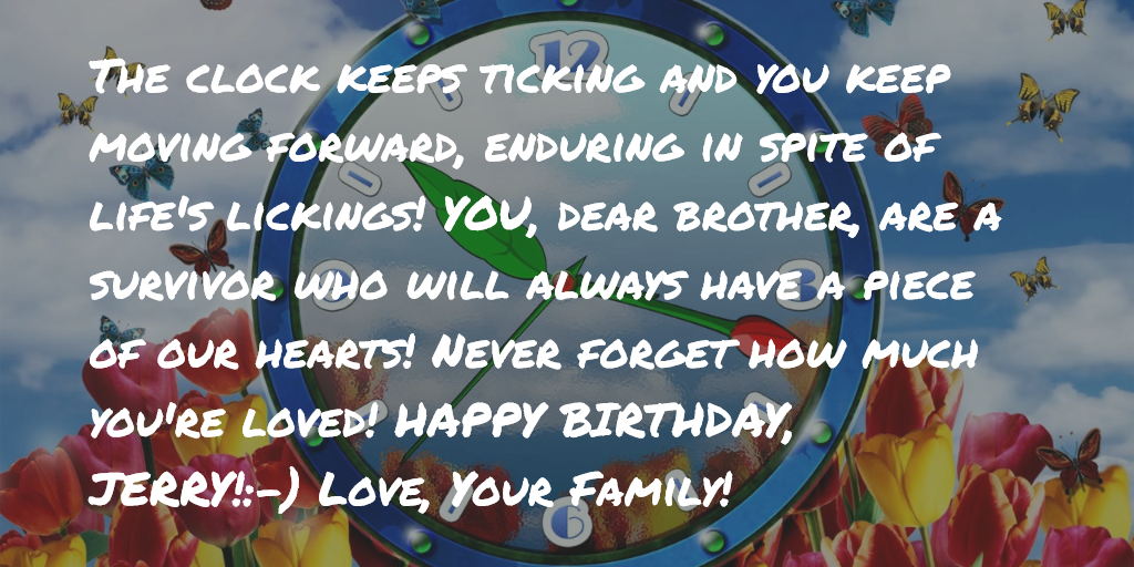 HAPPY BIRTHDAY, JERRY! - LeggsPlace - LeggsPlace